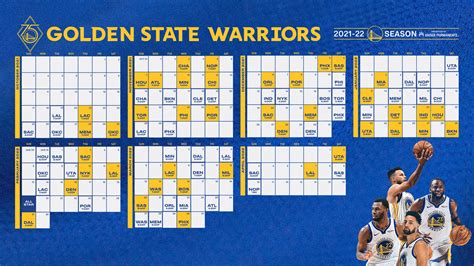 golden state warriors schedule 2021 2022